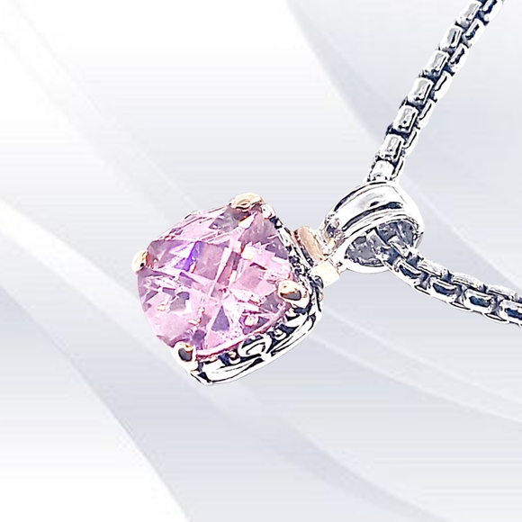 2-tone Stunning Pink CZ Renaissance Revival Choker. 16" NWOT - Picture 4 of 4